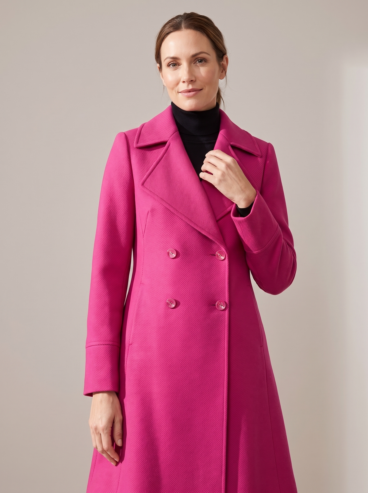 Renata-June | Women's Double-Breasted Trench Coat detail