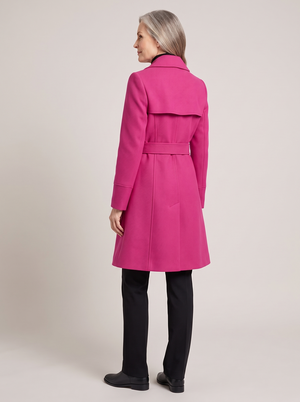 Renata-June | Women's Double-Breasted Trench Coat back