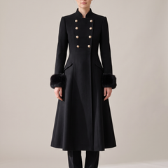 Isabelle | Women's Double-Breasted Wool Trench Coat front