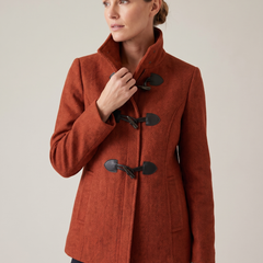 Lorraine | Women's Toggle Trench Coat with Cropped Fit detail