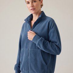 Rhea-Lucille | Women's Oversized Corduroy Zip Jacket detail