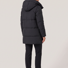 Edith-Johanna | Women's Longline Hooded Puffer Jacket back