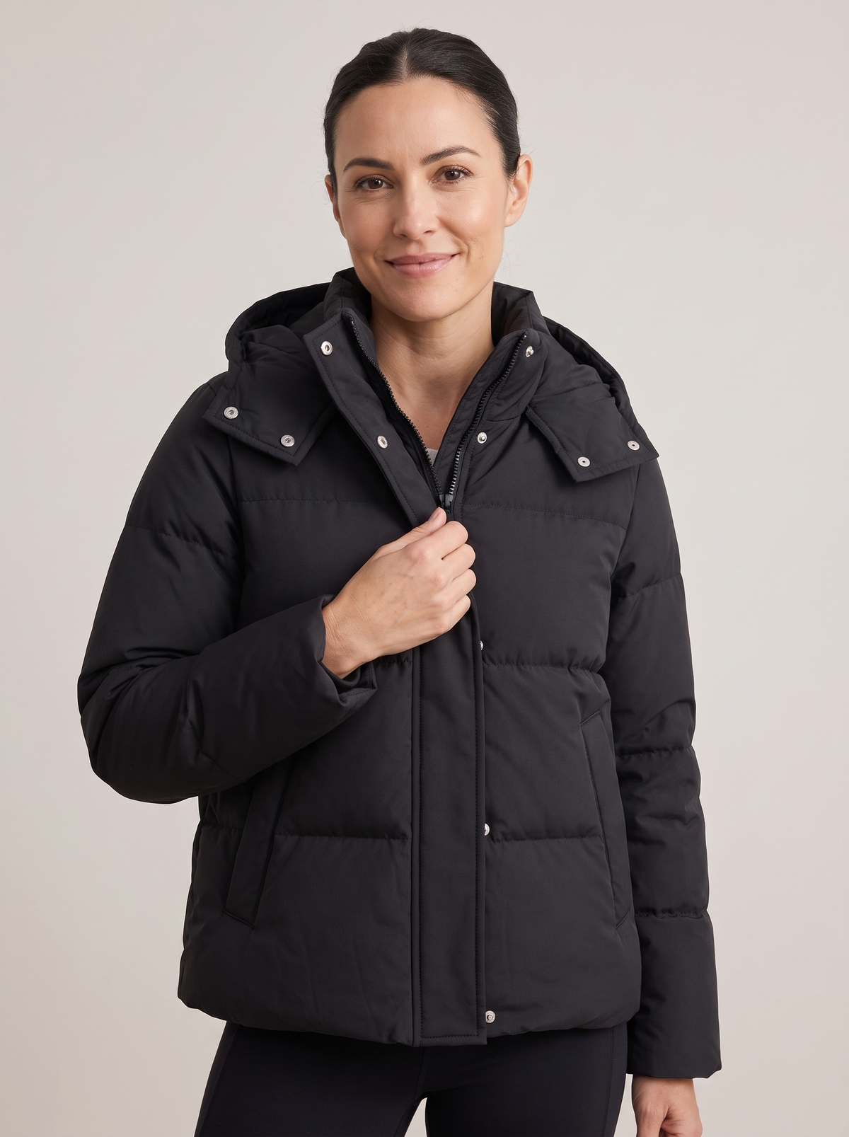 Ivy-Valerie | Women's Hooded Puffer Jacket detail