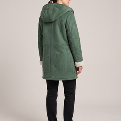 Penelope-Cecile | Women's Hooded Duffle Peacoat with Toggle Buttons back