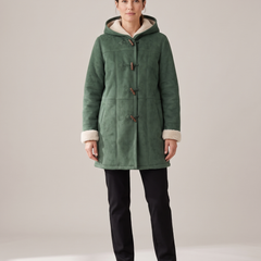 Penelope-Cecile | Women's Hooded Duffle Peacoat with Toggle Buttons front