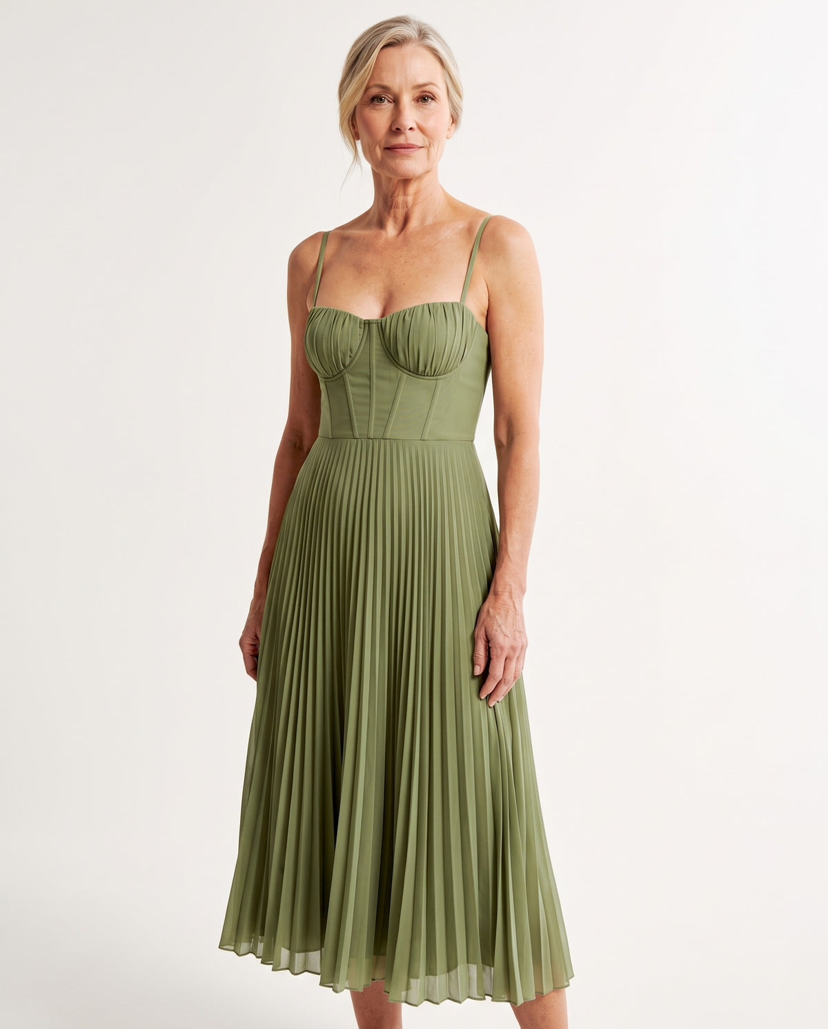 Helena Women's Pleated Midi Dress