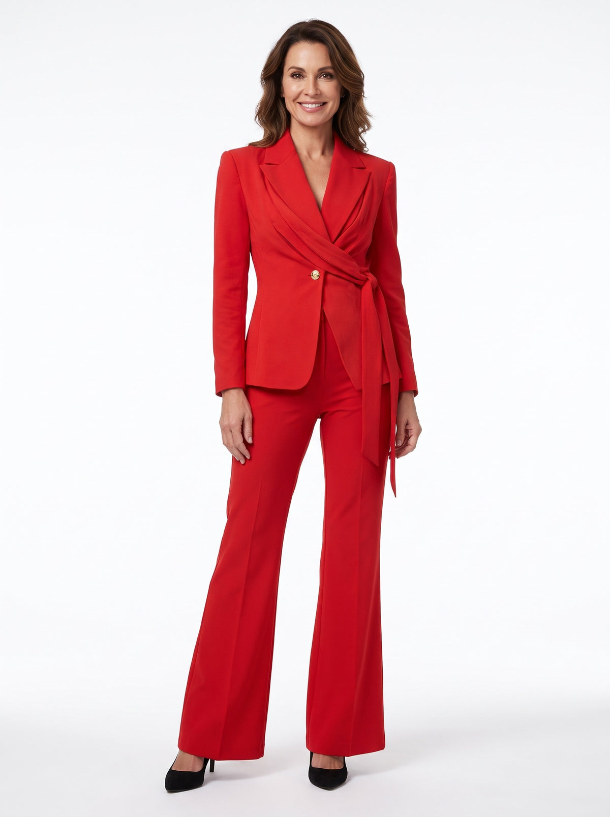 Carmen Women's Tailored Blazer Trouser Suit Set