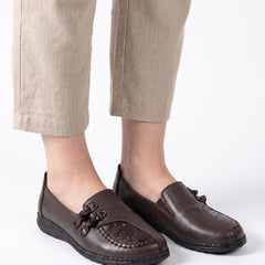 Alma Women's Cushioned Slip-On Loafers worn on feet