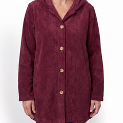Violet Women's Corduroy Hooded Jacket