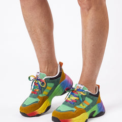 Henrietta Women's Rainbow Chunky Lace-Up Sneakers