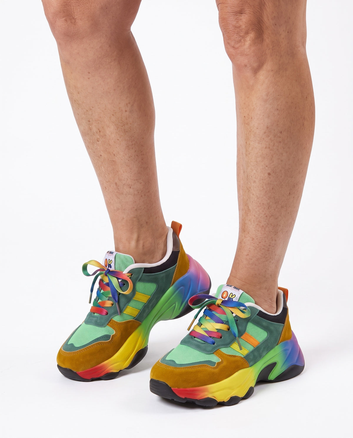 Henrietta Women's Rainbow Chunky Lace-Up Sneakers
