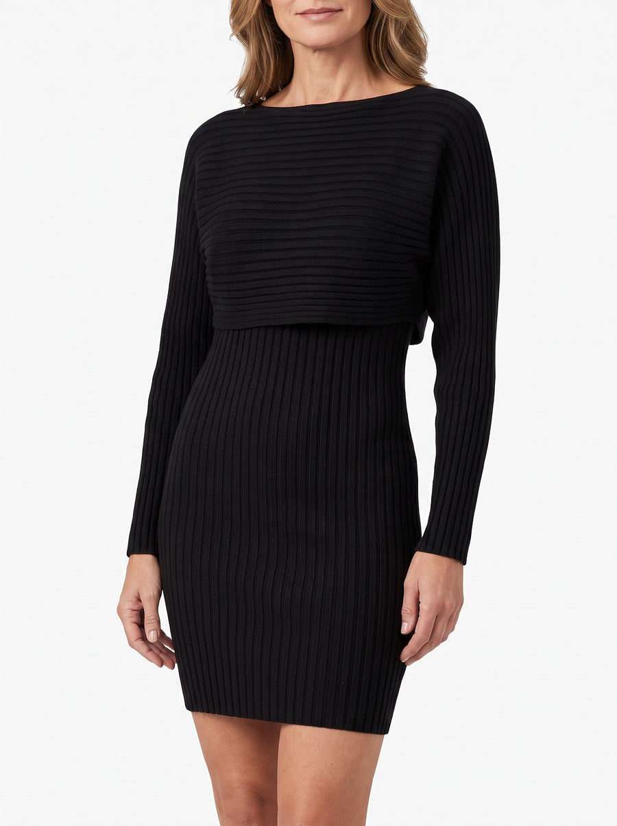 Annelise | Women's Ribbed Two-Piece Mini Dress Set