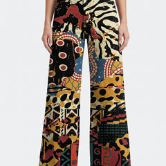 Dorothea Women's Patchwork Print Wide Leg Pants hero