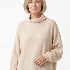 Celeste Women's Waffle Knit Funnel Top