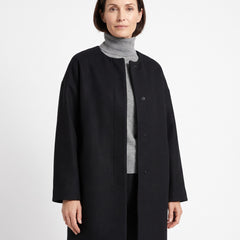 Tamara Women's Collarless Longline Trench Coat
