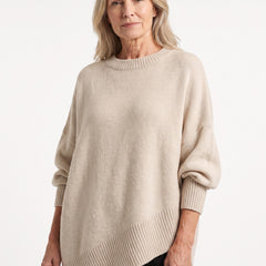 Josephine-Alba Women's Oversized Asymmetrical Poncho Sweater