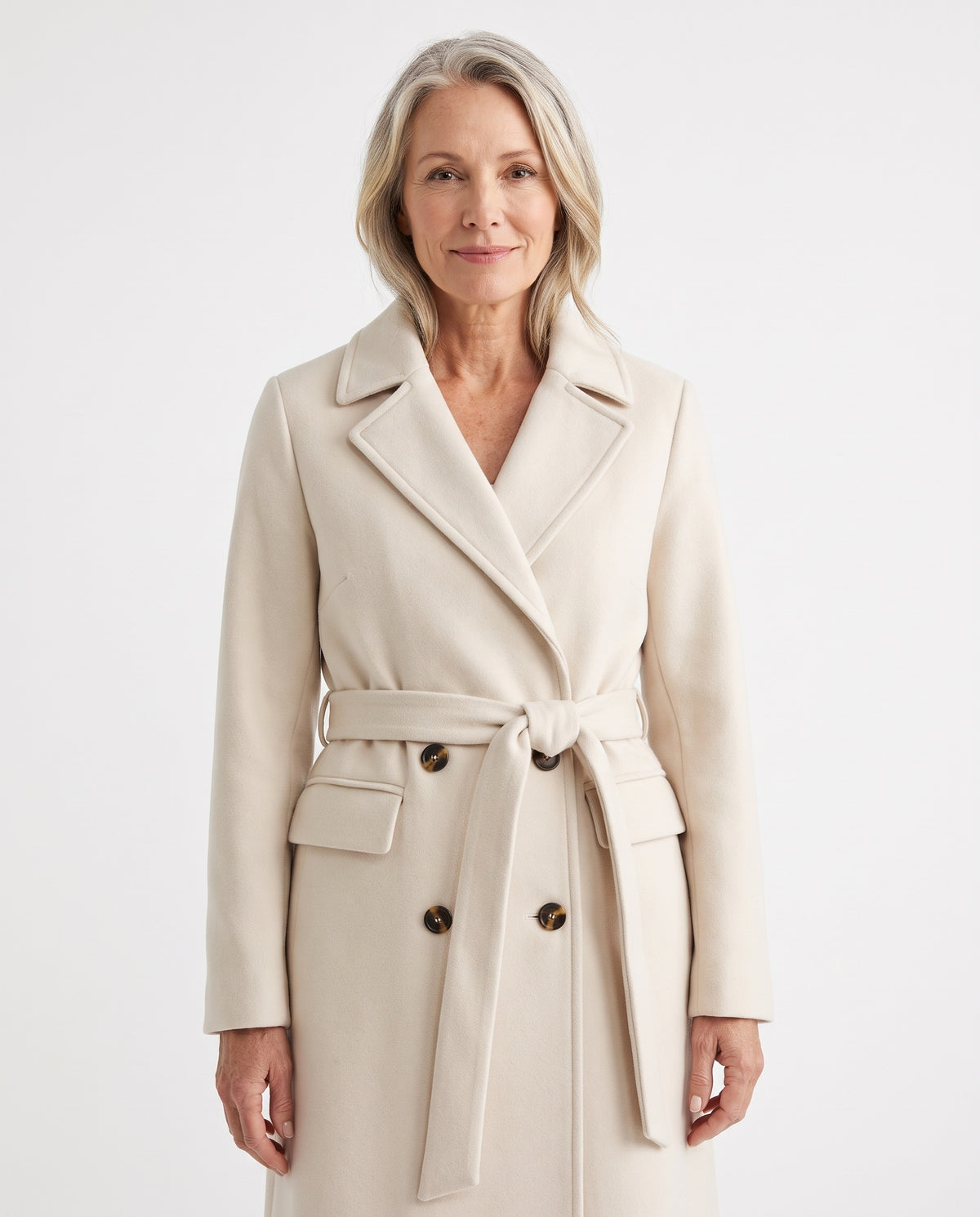 Odette-Olive | Women's Belted Double-Breasted Trench Coat