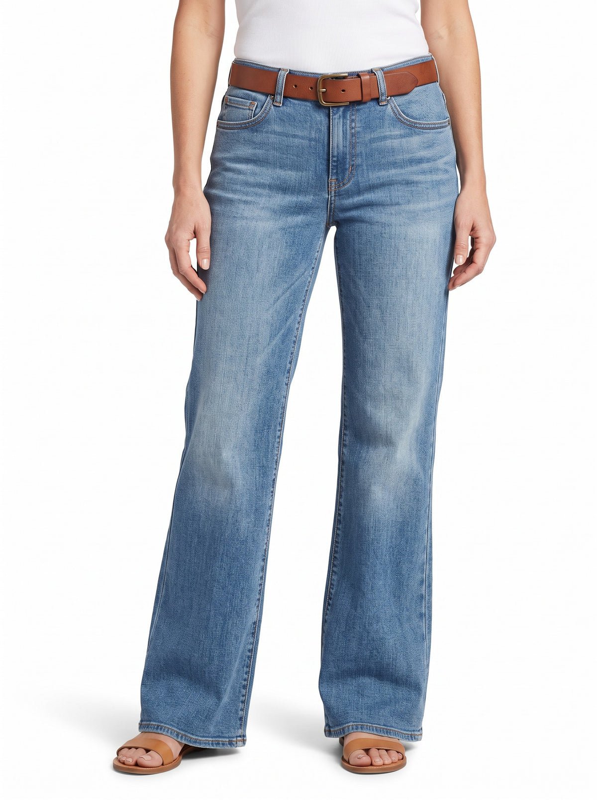 Aurelia-Harriet Women's Wide-Leg Flare Jeans