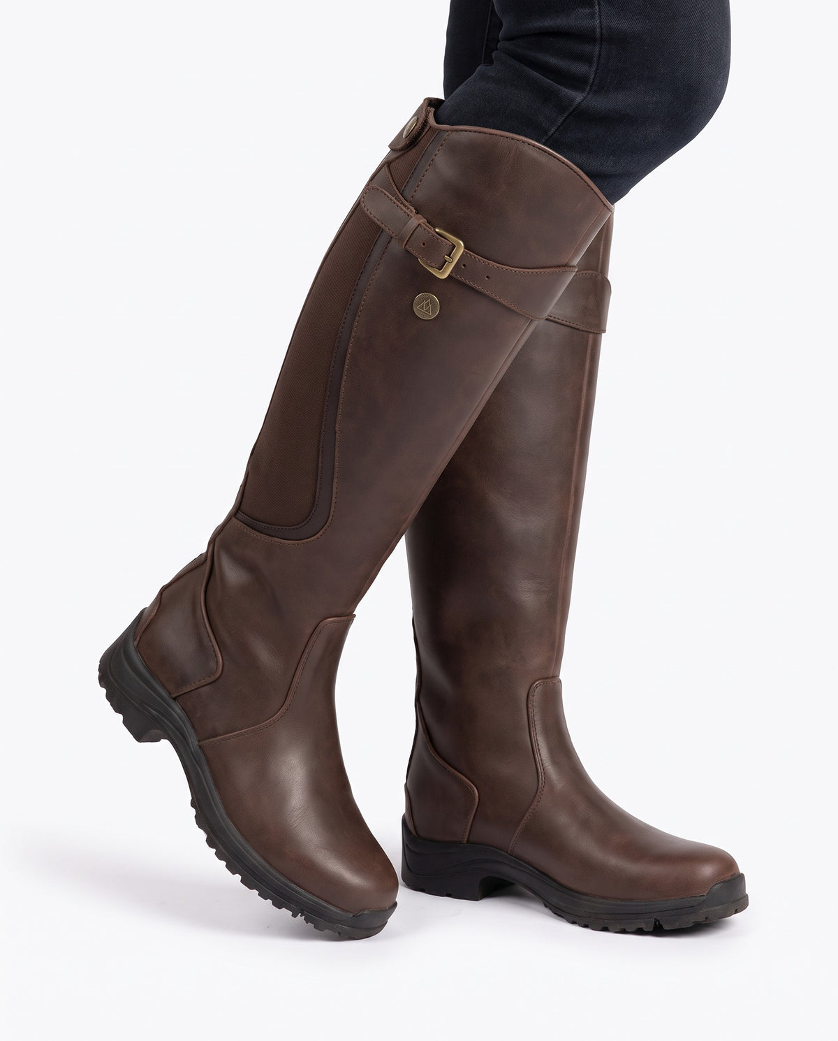 Birgit-Margot Women's Leather-Look Knee-High Boots