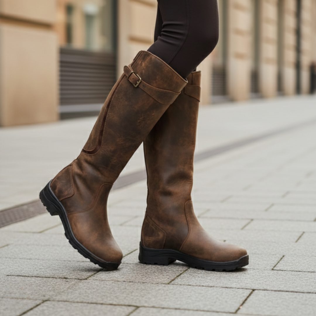 June | Women's Adjustable Calf-Strap Knee-High Boots