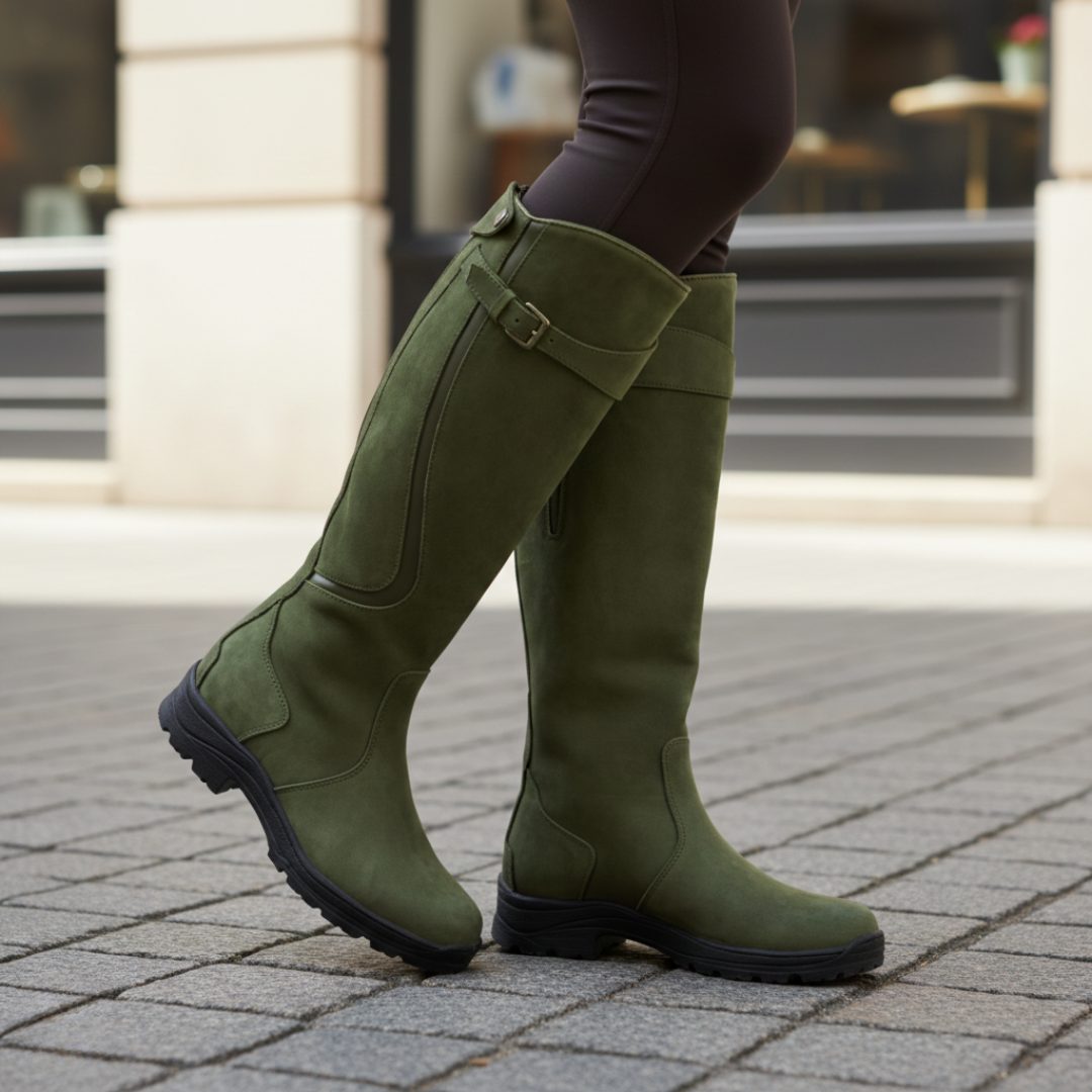June | Women's Adjustable Calf-Strap Knee-High Boots