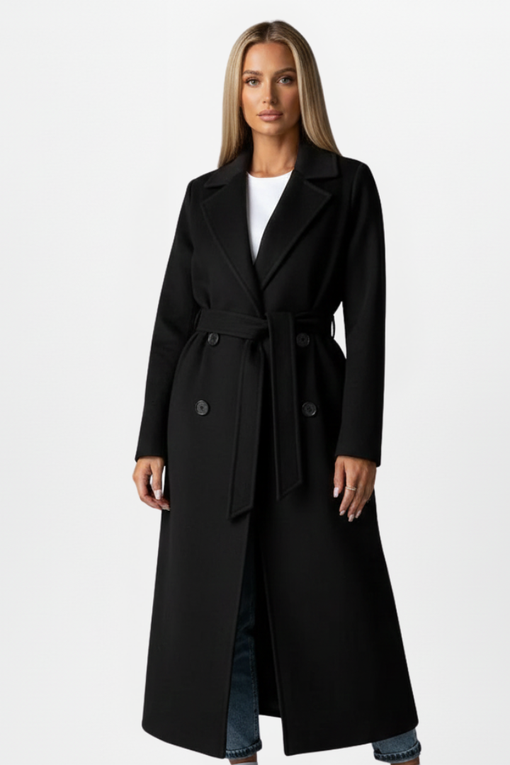Odette-Olive | Women's Belted Double-Breasted Trench Coat