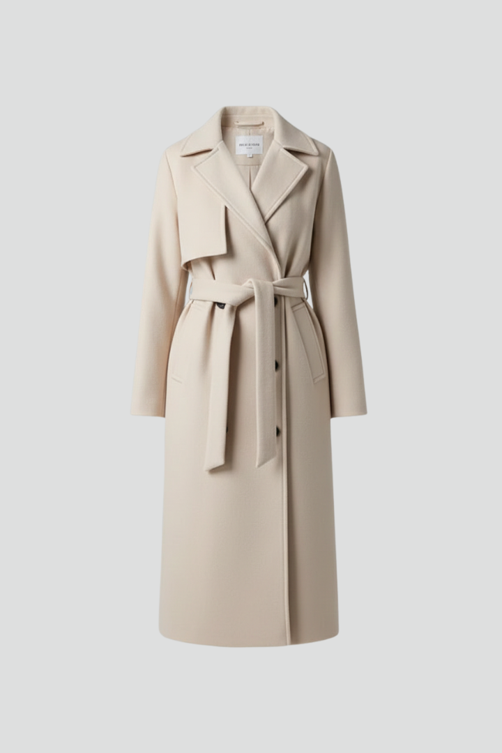 Odette-Olive | Women's Belted Double-Breasted Trench Coat
