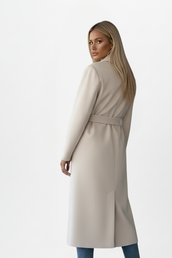 Odette-Olive | Women's Belted Double-Breasted Trench Coat