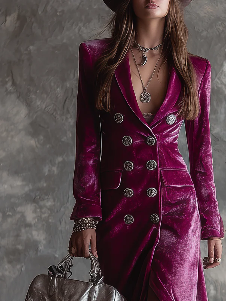 Rhea | Women's Button-Front Longline Blazer