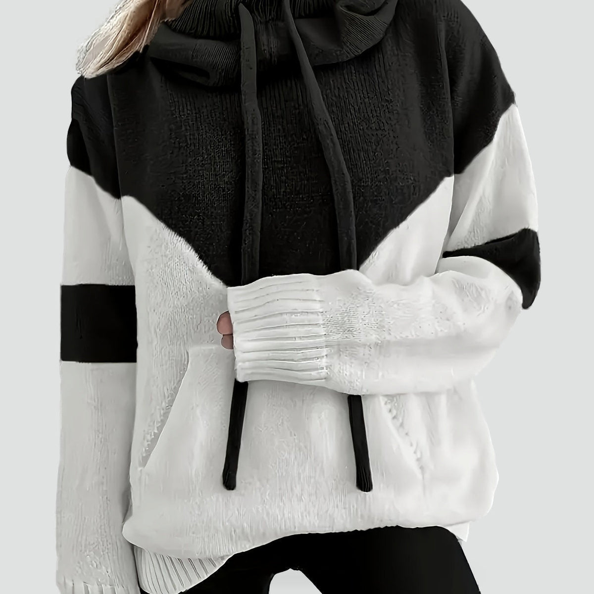 Elsa | Women's Colorblock Knit Hoodie