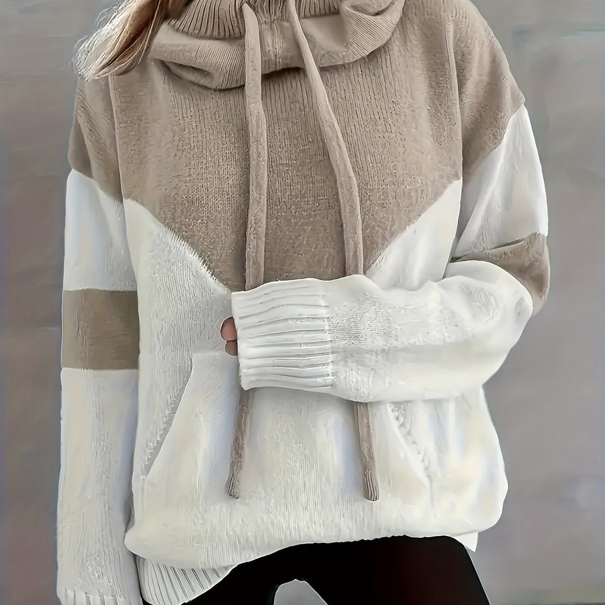 Elsa | Women's Colorblock Knit Hoodie