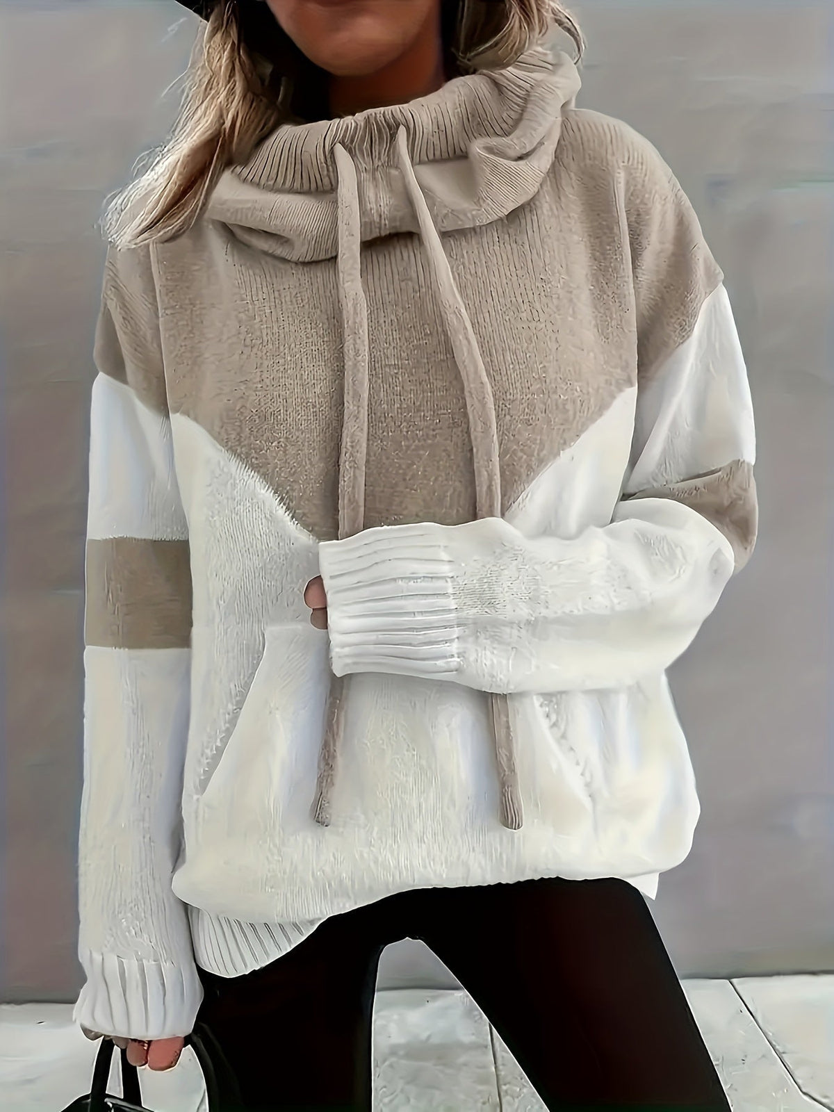 Elsa | Women's Colorblock Knit Hoodie