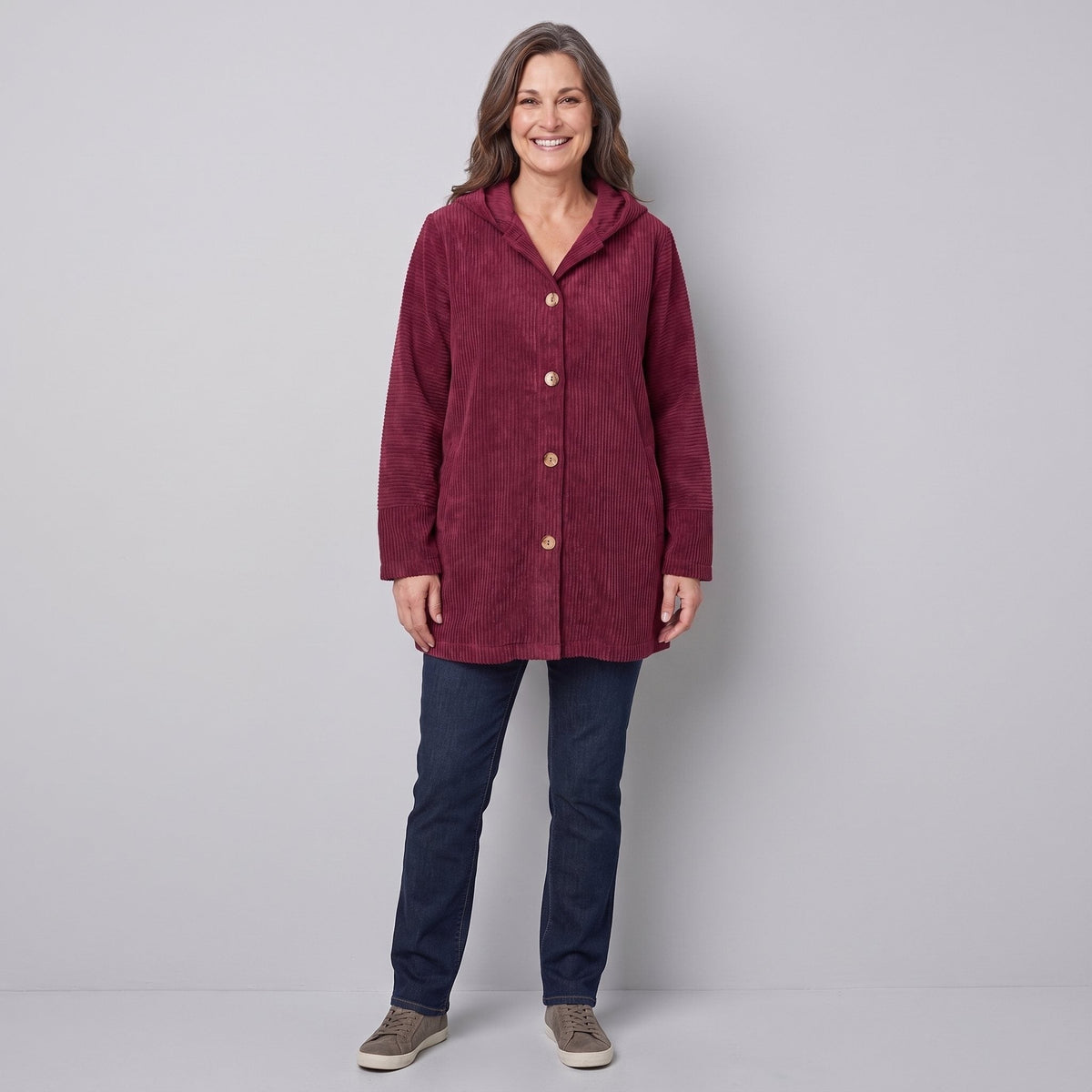 Violet | Women's Corduroy Hooded Jacket