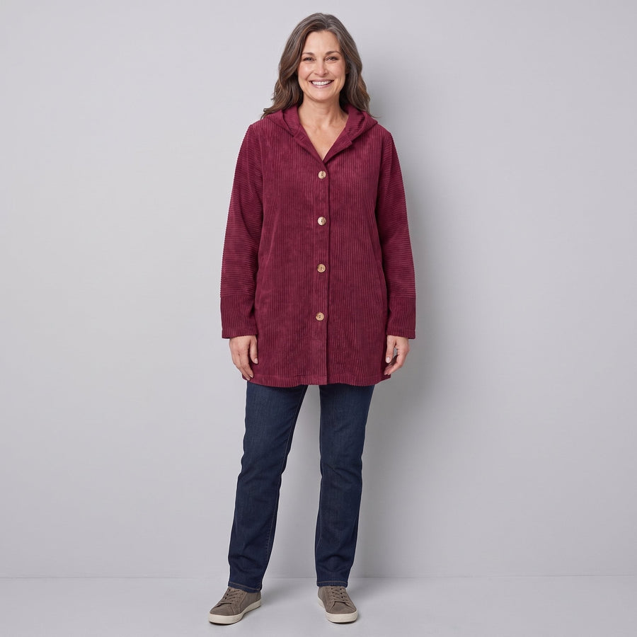 Violet | Women's Corduroy Hooded Jacket