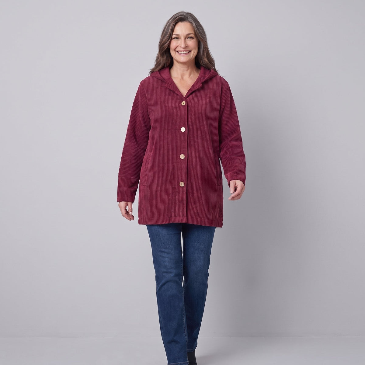 Violet | Women's Corduroy Hooded Jacket