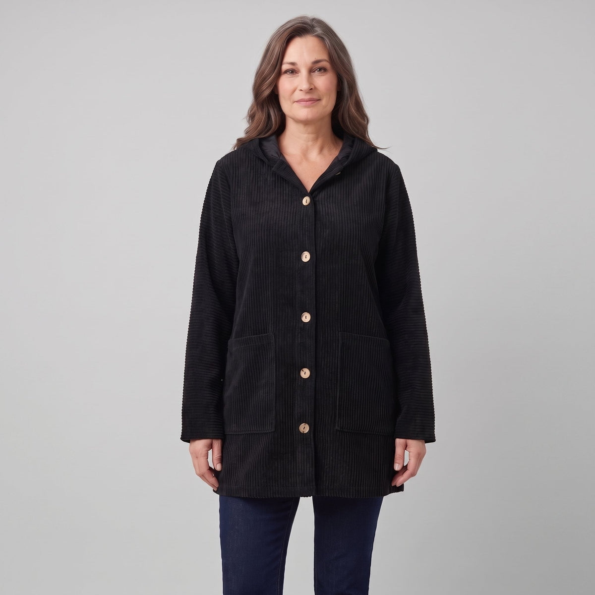 Violet | Women's Corduroy Hooded Jacket