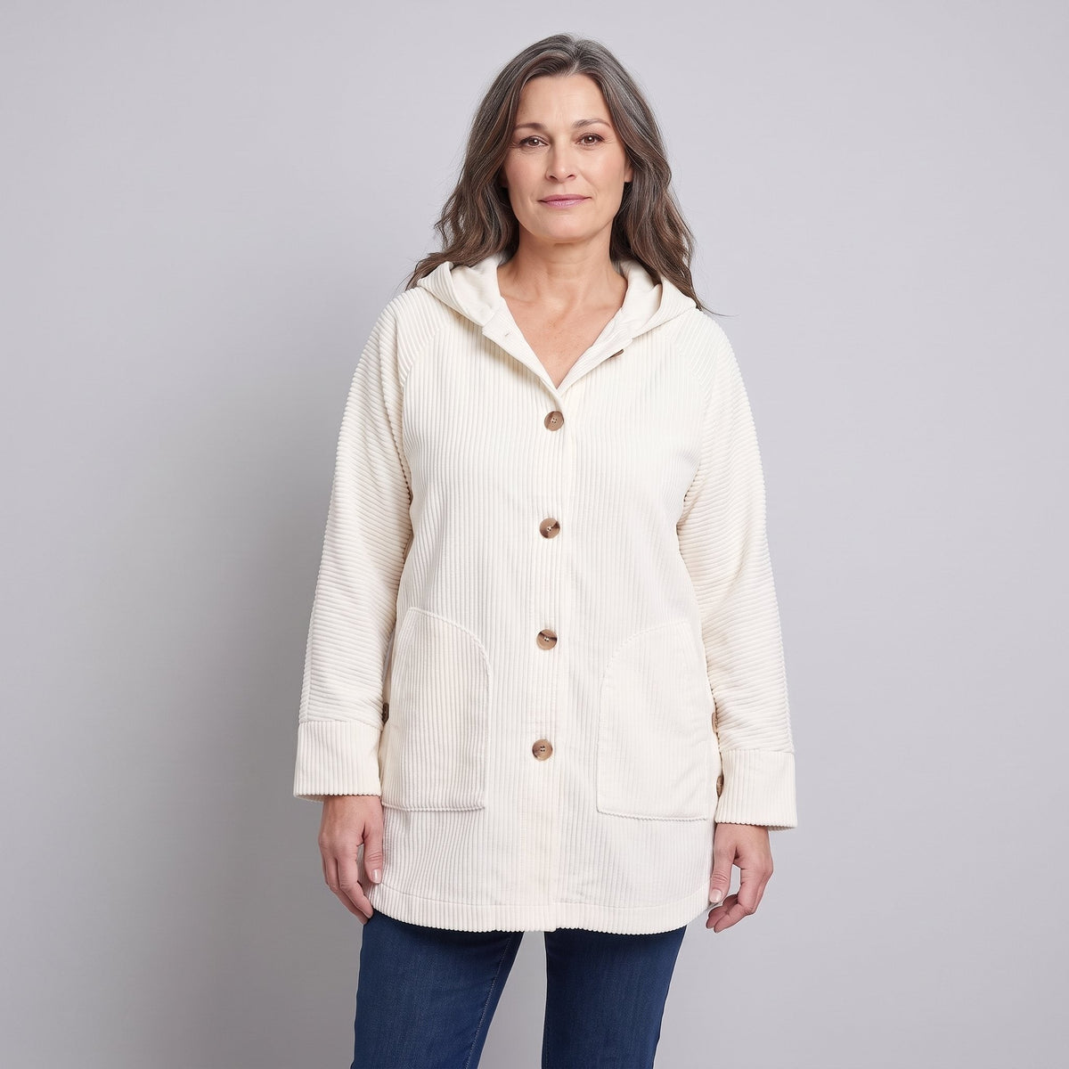Violet | Women's Corduroy Hooded Jacket