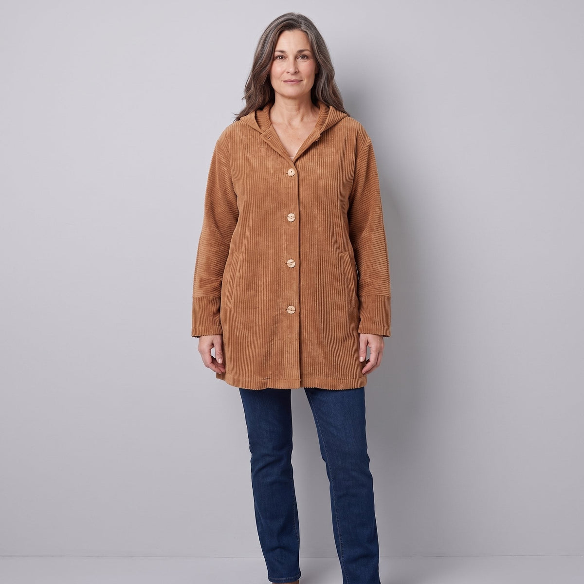 Violet | Women's Corduroy Hooded Jacket