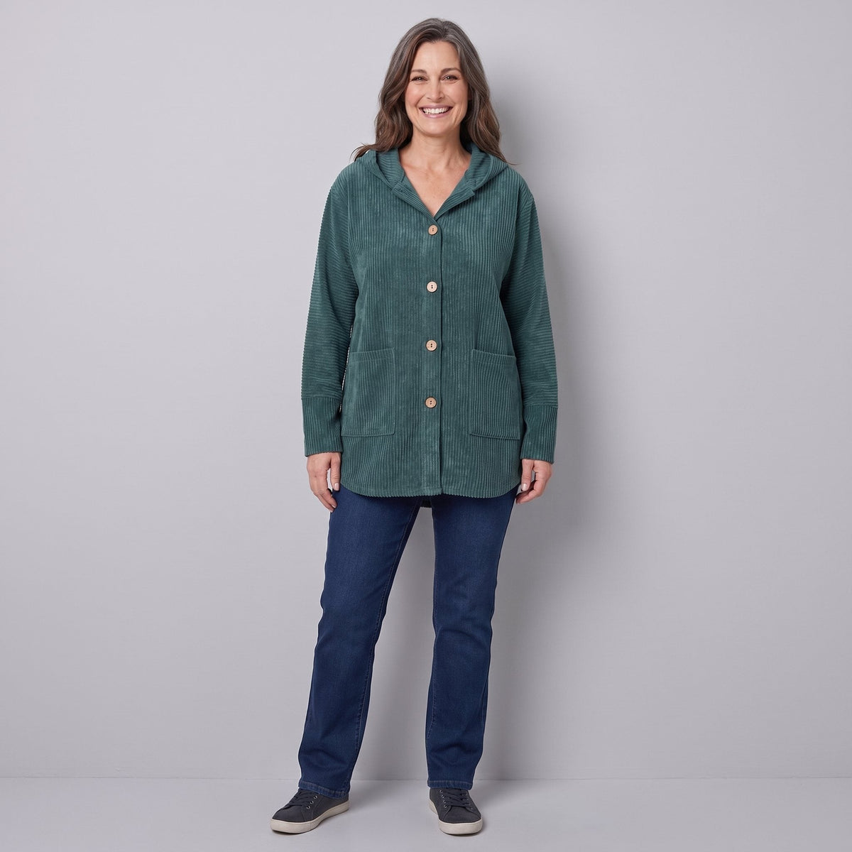 Violet | Women's Corduroy Hooded Jacket