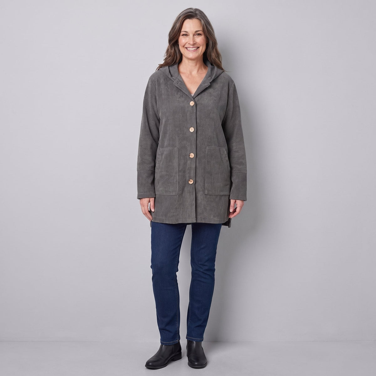 Violet | Women's Corduroy Hooded Jacket