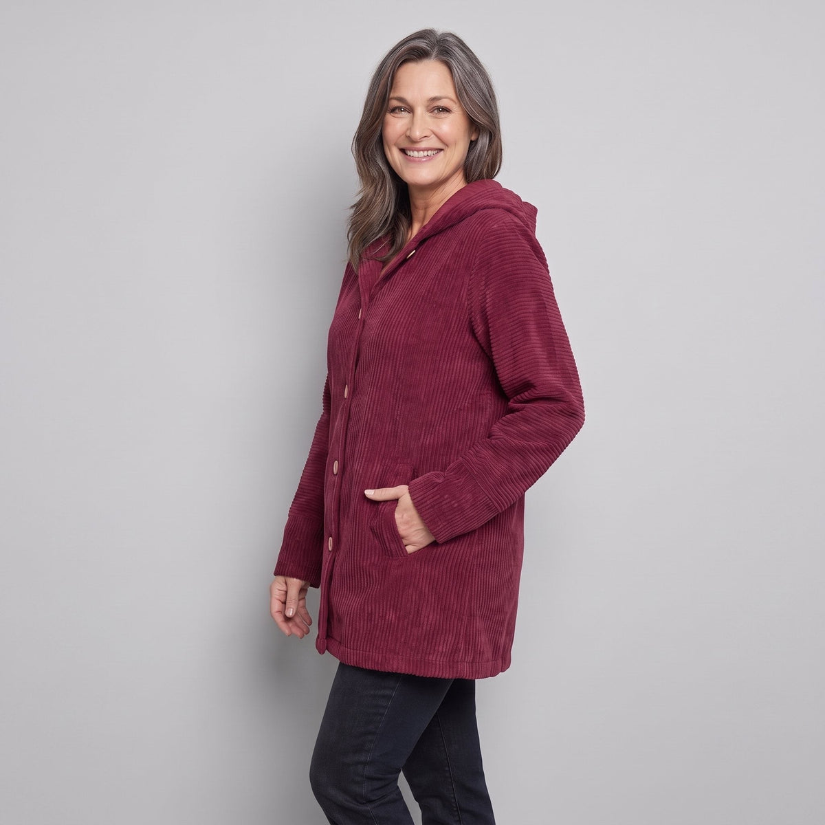 Violet | Women's Corduroy Hooded Jacket