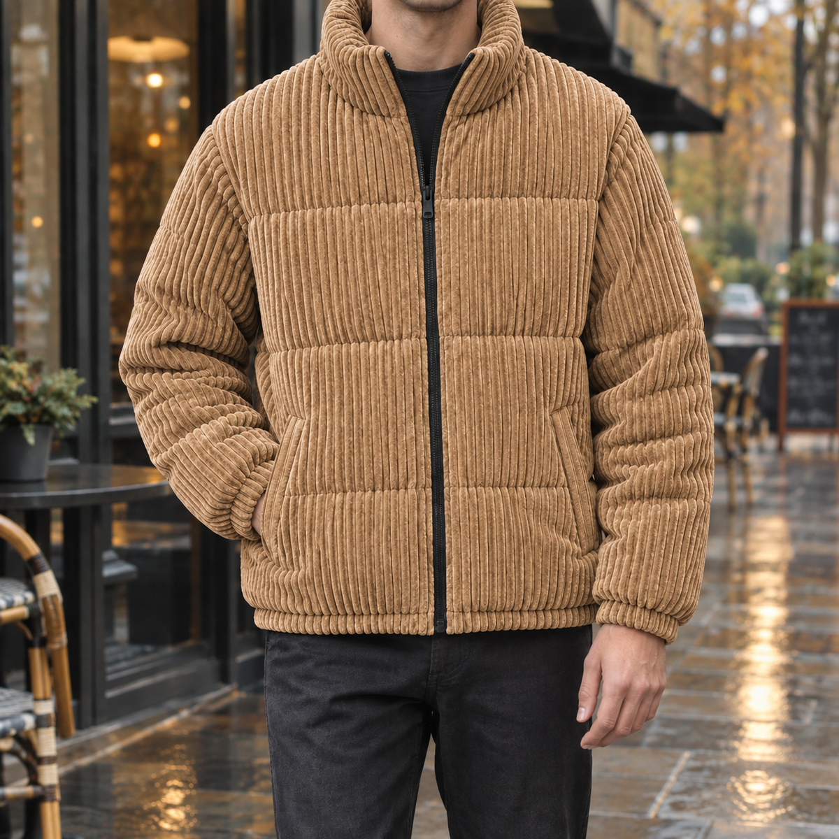 Flora | Women's Corduroy Puffer Jacket