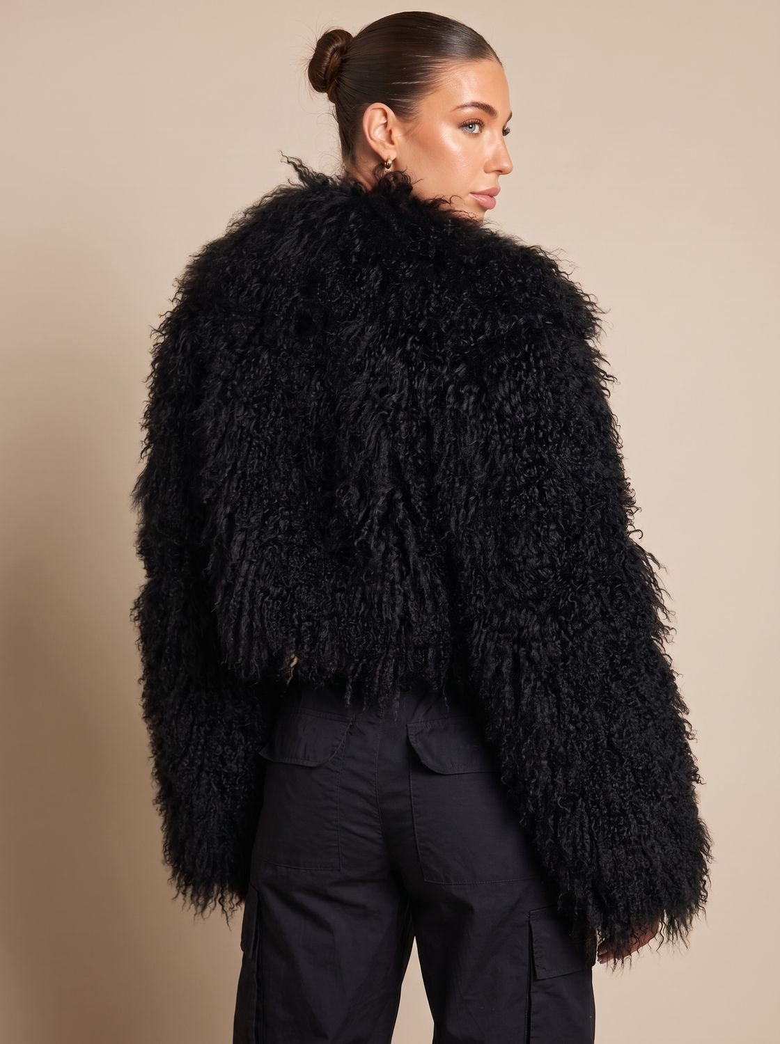 Vera | Women's Cropped Teddy-Texture Coat