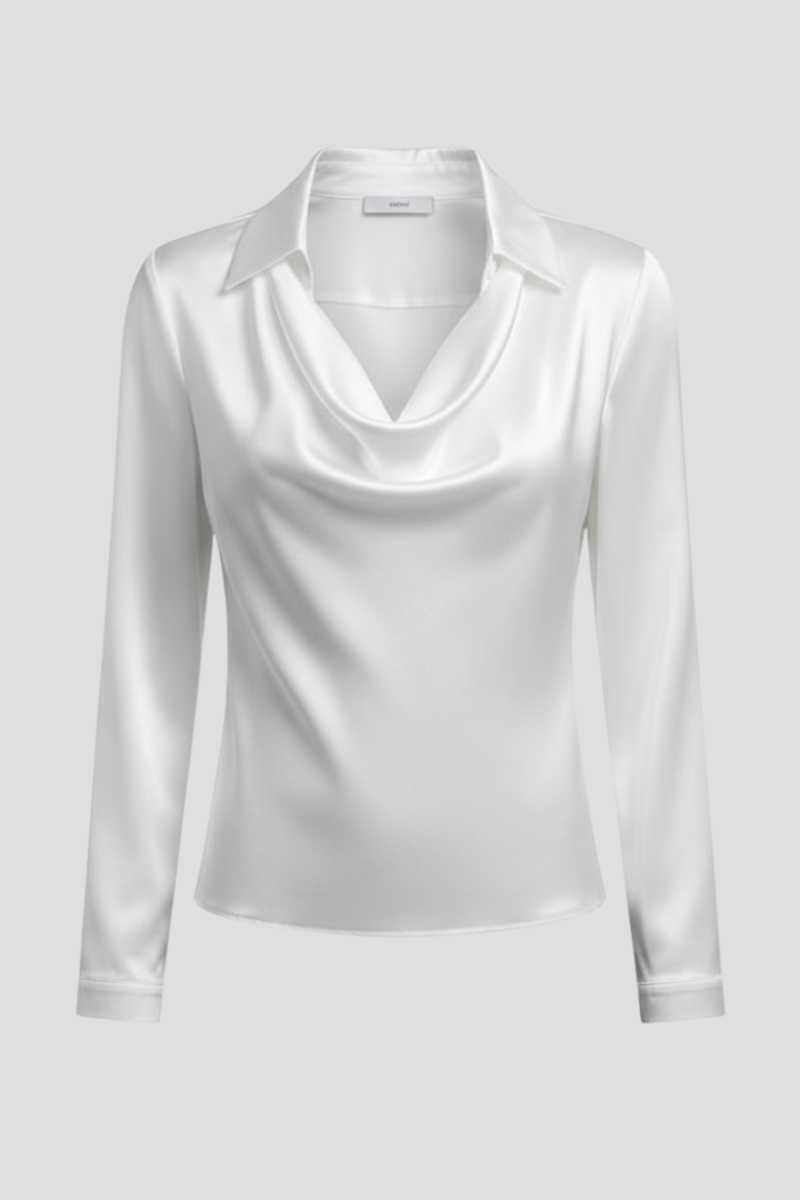 Eugenia-Ramona | Women's Draped Collar Blouse
