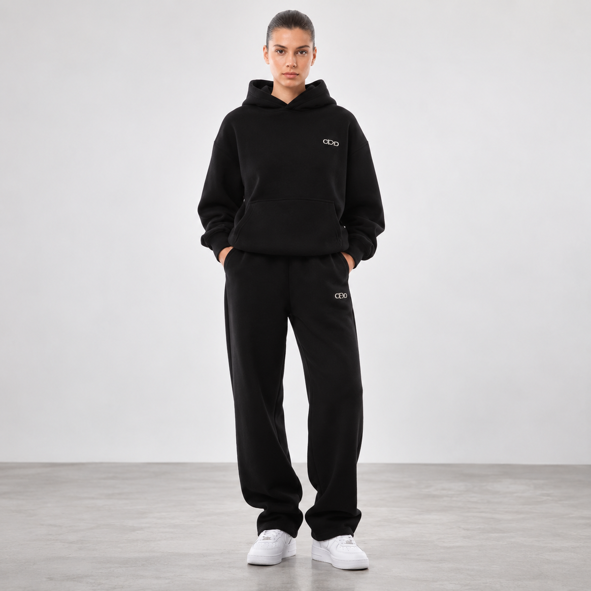 Ramona-Hazel | Women's Drawstring Hoodie & Jogger Set