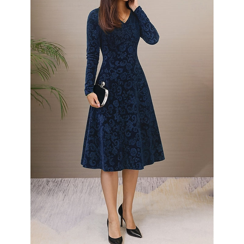 Gwendolyn | Women's Floral A-Line Midi Dress