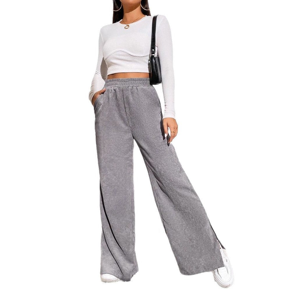 Frances | Women's High-Waist Wide-Leg Corduroy Pants