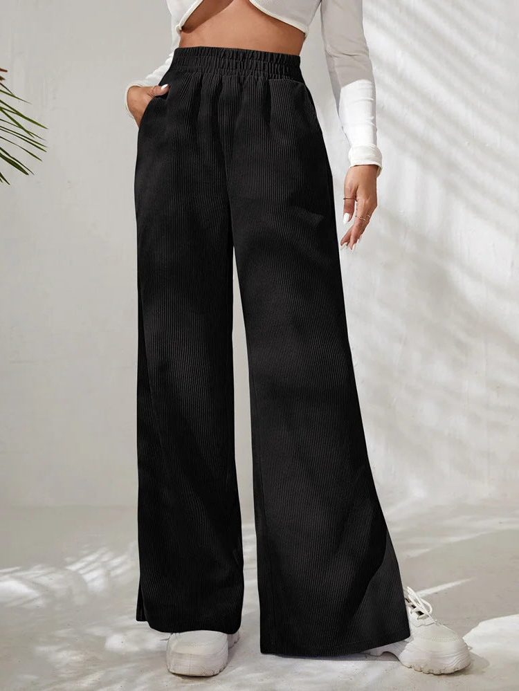 Frances | Women's High-Waist Wide-Leg Corduroy Pants