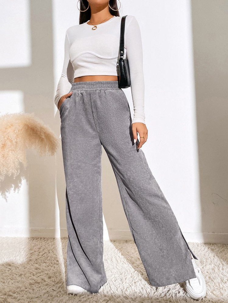Frances | Women's High-Waist Wide-Leg Corduroy Pants