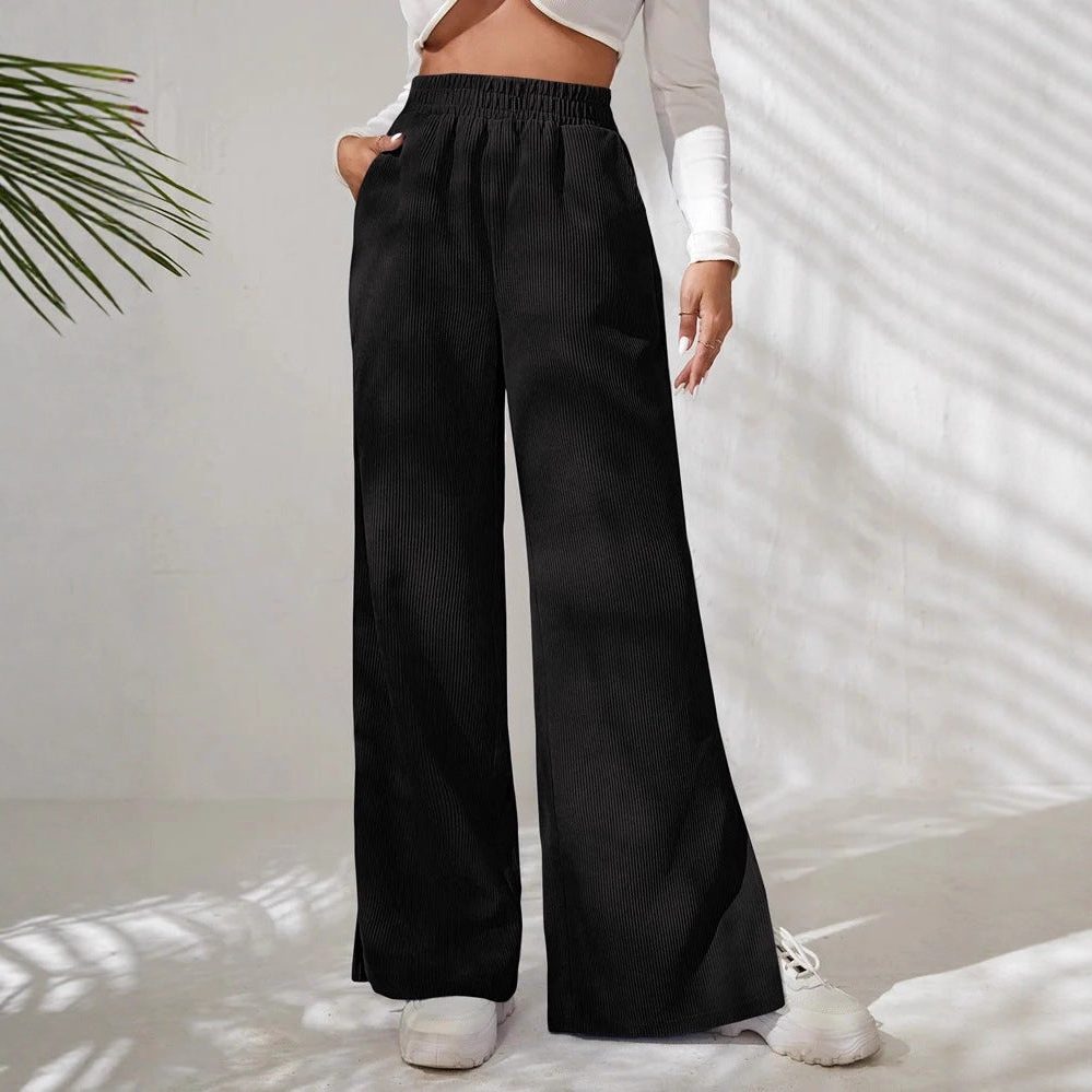 Frances | Women's High-Waist Wide-Leg Corduroy Pants